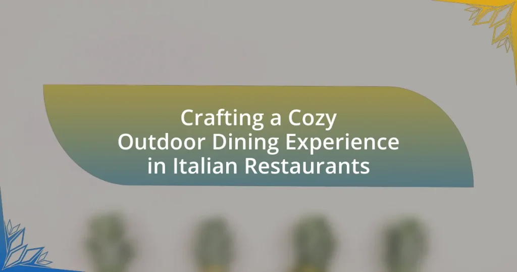 Crafting a Cozy Outdoor Dining Experience in Italian Restaurants