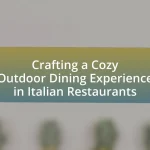 Crafting a Cozy Outdoor Dining Experience in Italian Restaurants