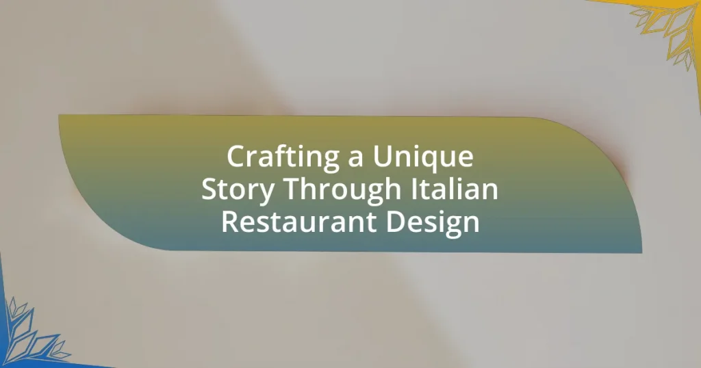 Crafting a Unique Story Through Italian Restaurant Design