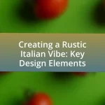 Creating a Rustic Italian Vibe: Key Design Elements