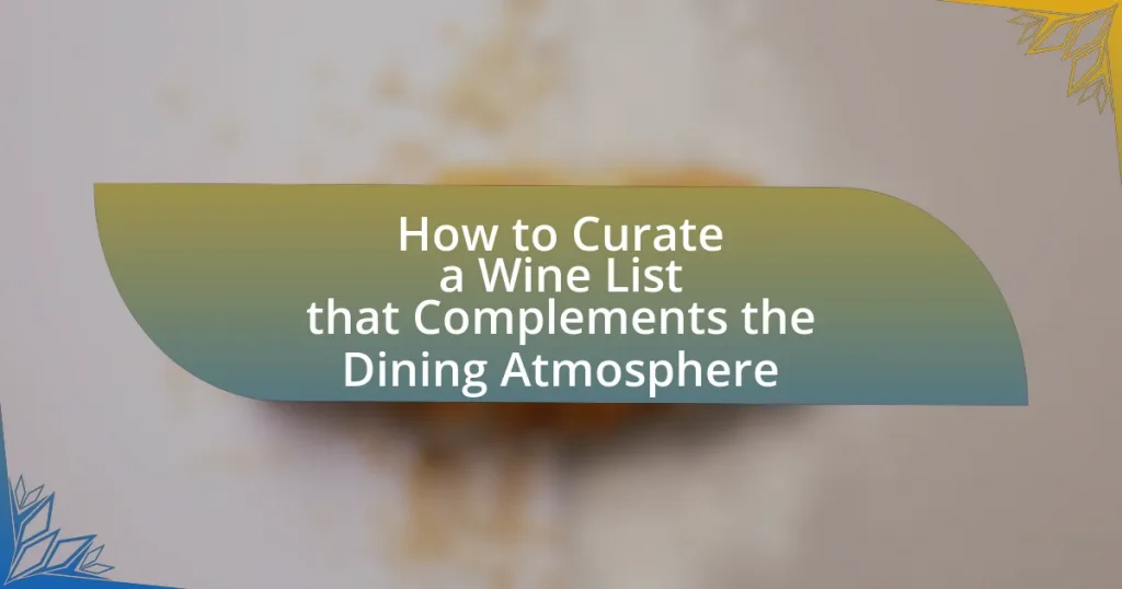 How to Curate a Wine List that Complements the Dining Atmosphere