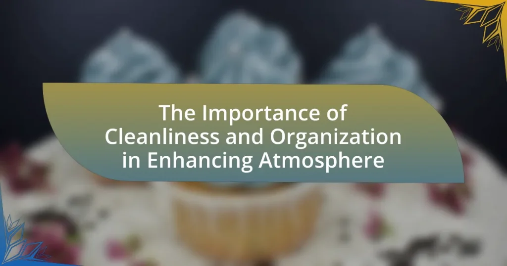 The Importance of Cleanliness and Organization in Enhancing Atmosphere
