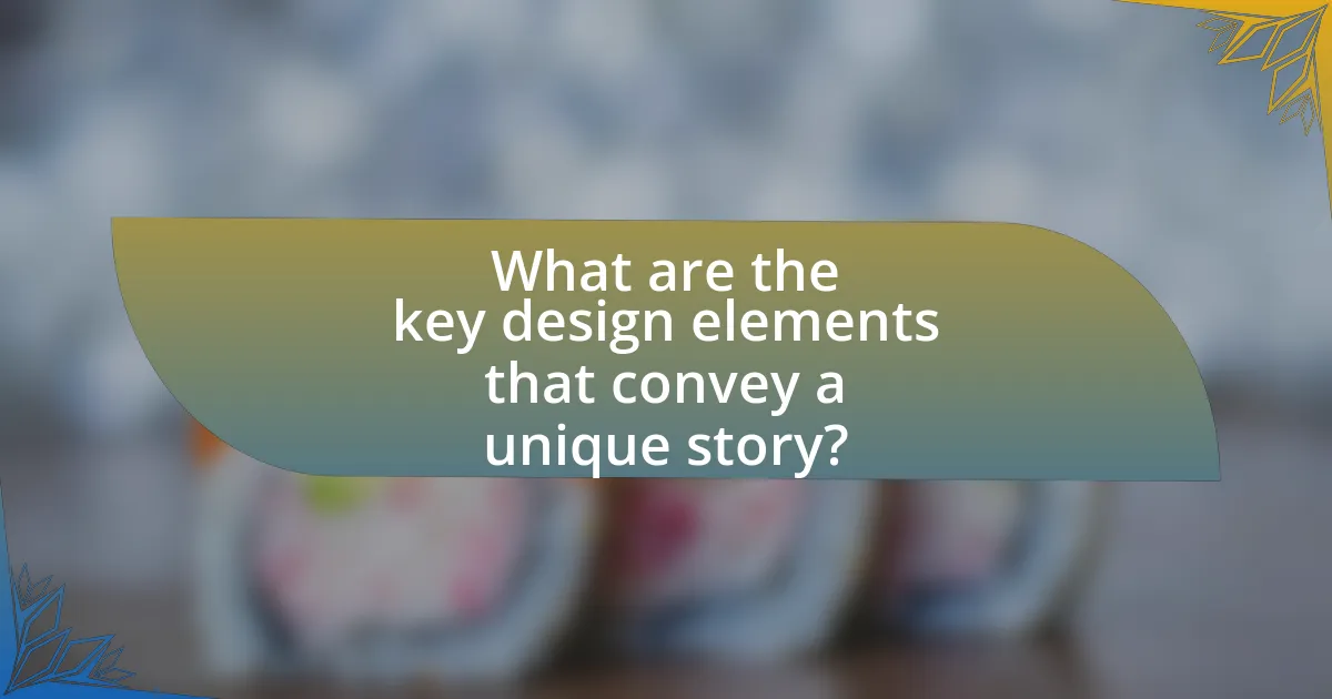 What are the key design elements that convey a unique story?