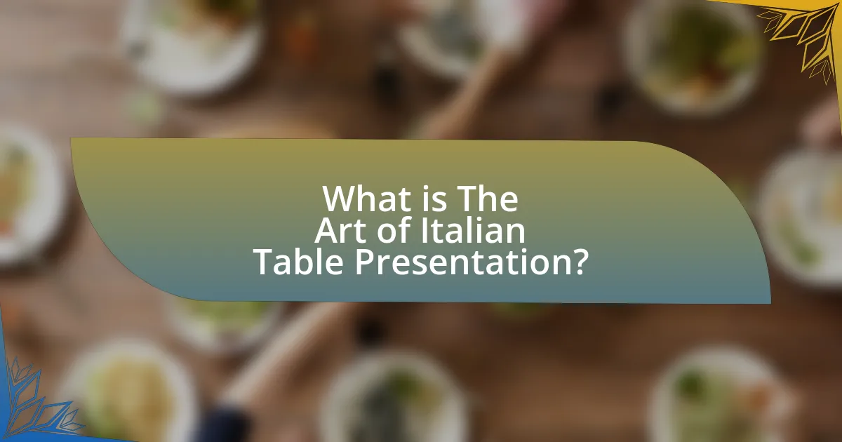 What is The Art of Italian Table Presentation?