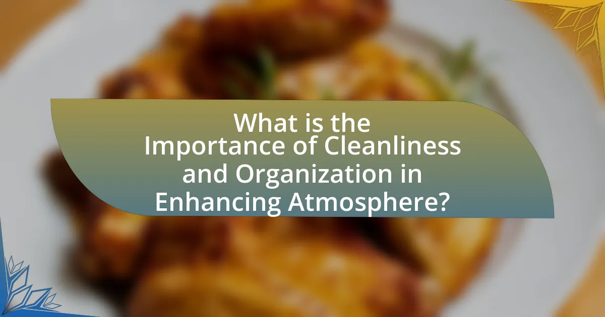 What is the Importance of Cleanliness and Organization in Enhancing Atmosphere?
