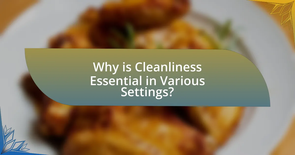 Why is Cleanliness Essential in Various Settings?